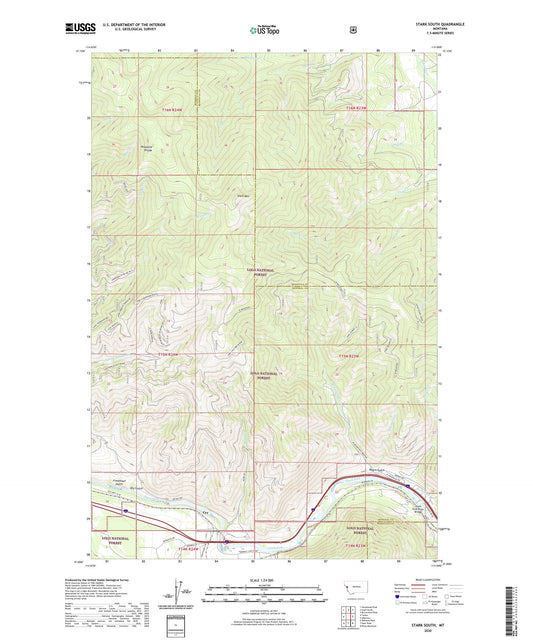 Stark South Montana US Topo Map Image