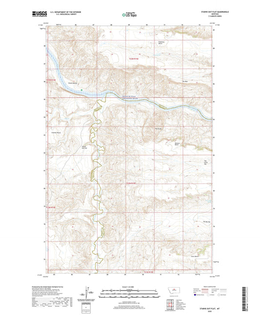 Starve Out Flat Montana US Topo Map Image