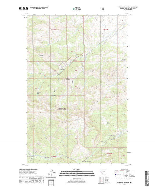 Steamboat Mountain Montana US Topo Map Image
