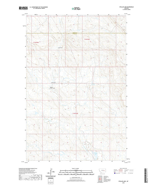 Stellar Lake Montana US Topo Map Image