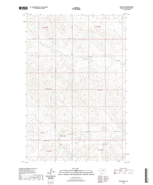 Steve Forks Montana US Topo Map Image
