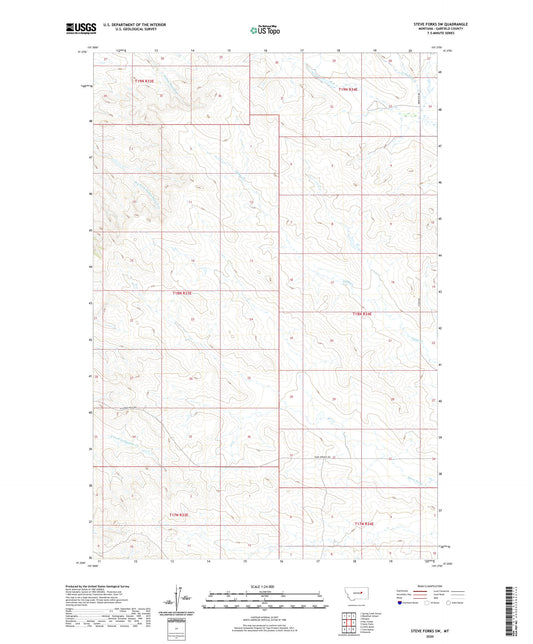 Steve Forks SW Montana US Topo Map Image