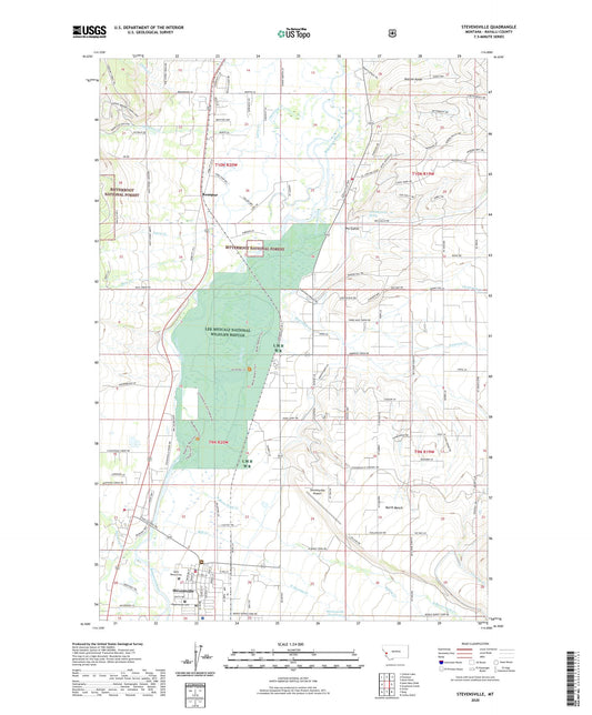 Stevensville Montana US Topo Map Image