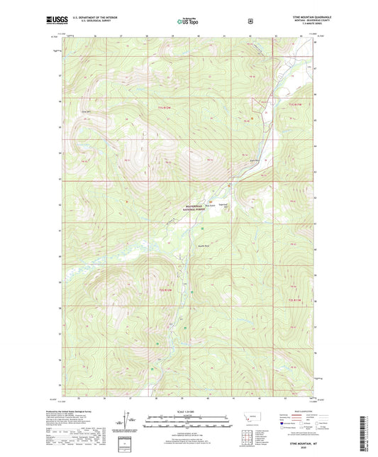 Stine Mountain Montana US Topo Map Image
