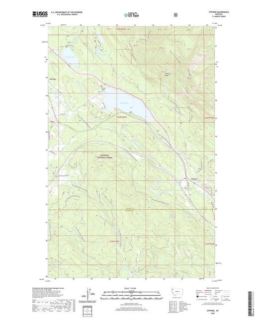 Stryker Montana US Topo Map Image