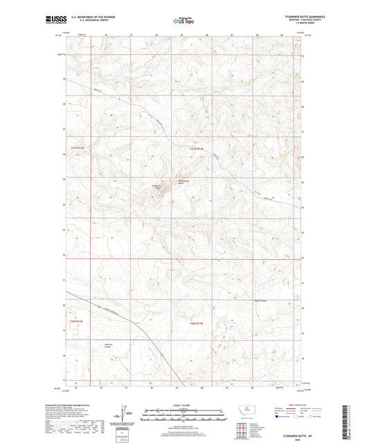 Studhorse Butte Montana US Topo Map Image