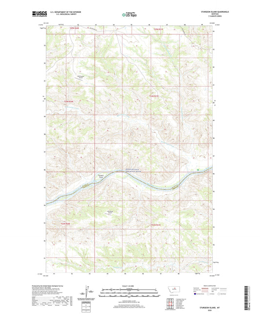 Sturgeon Island Montana US Topo Map Image