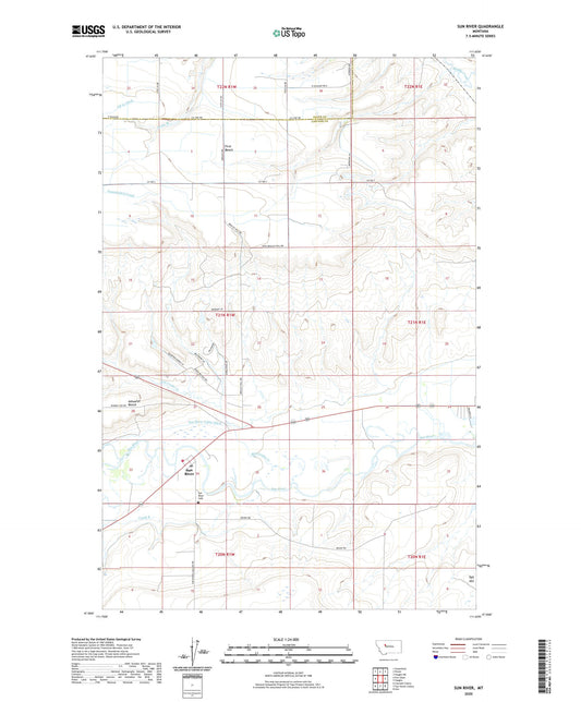 Sun River Montana US Topo Map Image