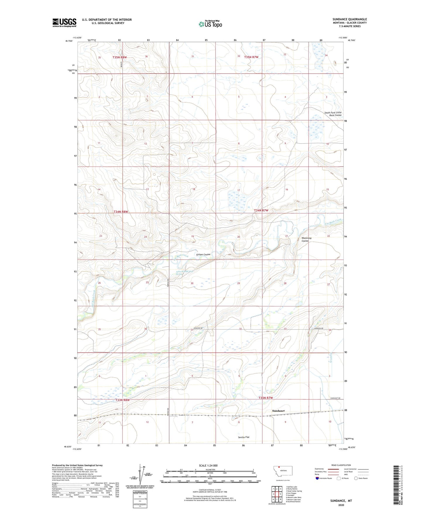 Sundance Montana US Topo Map Image