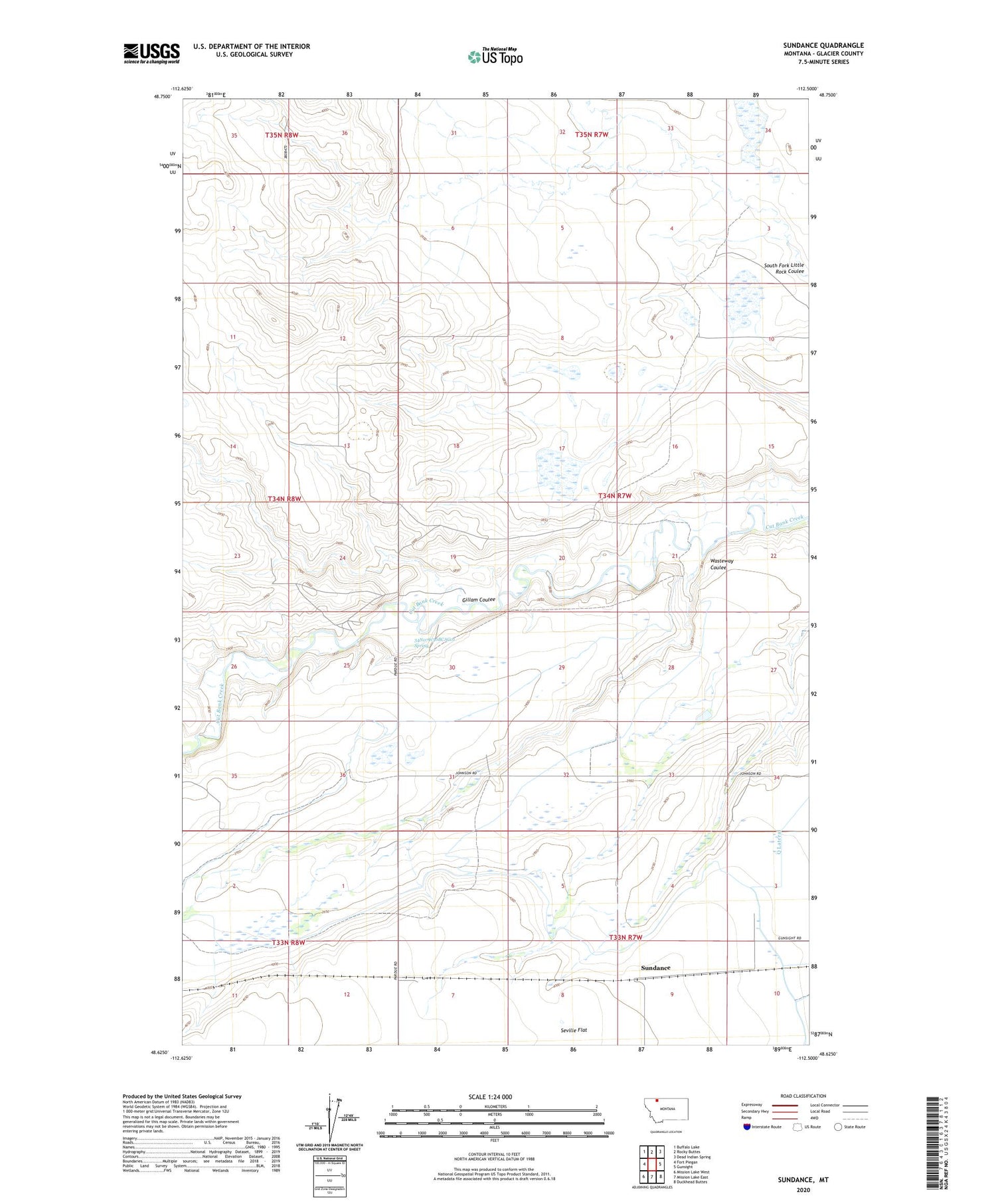 Sundance Montana US Topo Map Image