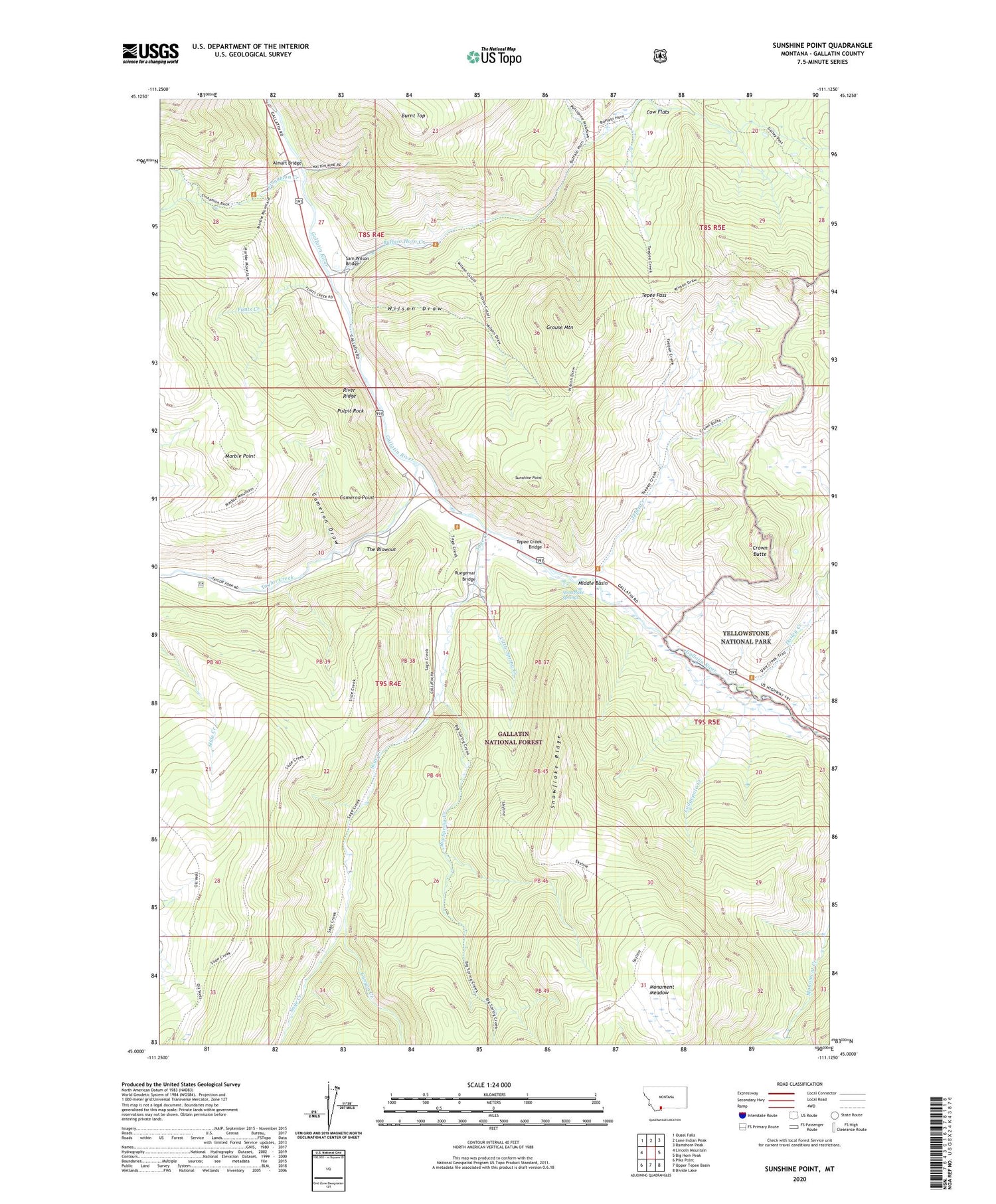 Sunshine Point Montana US Topo Map Image
