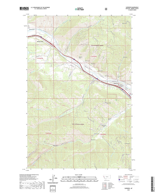 Superior Montana US Topo Map Image