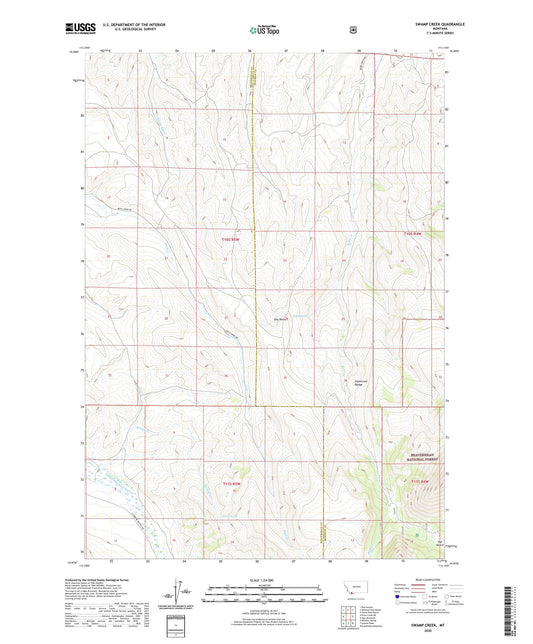 Swamp Creek Montana US Topo Map Image