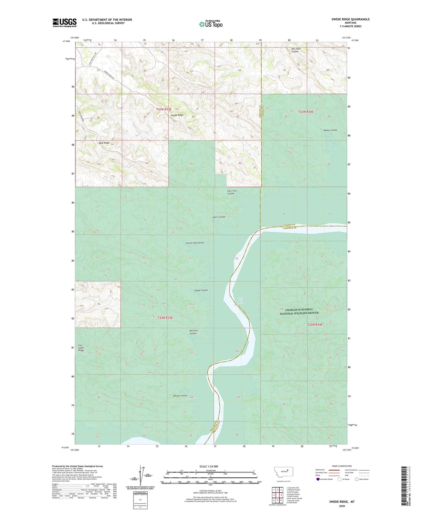 Swede Ridge Montana US Topo Map Image