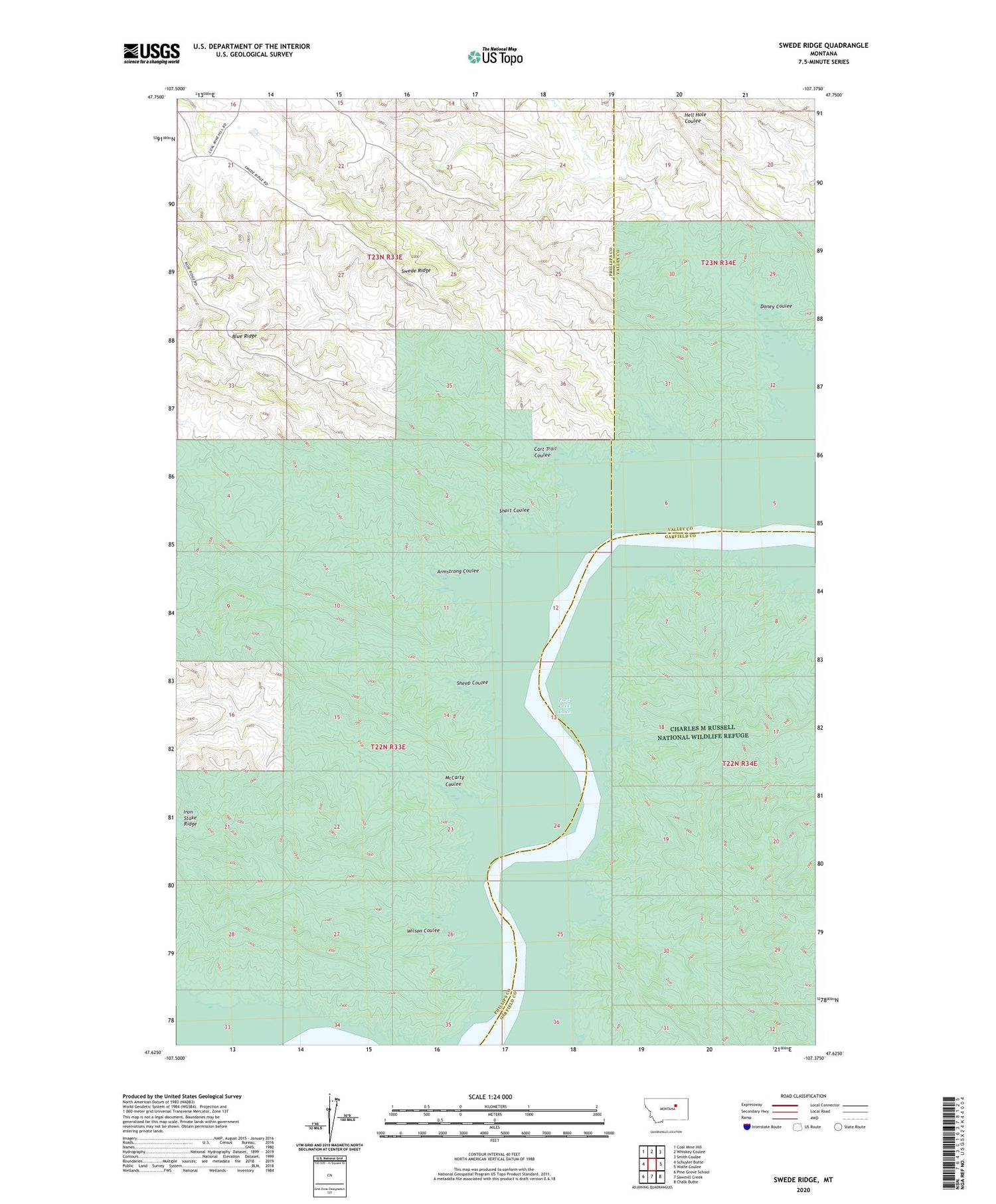 Swede Ridge Montana US Topo Map Image