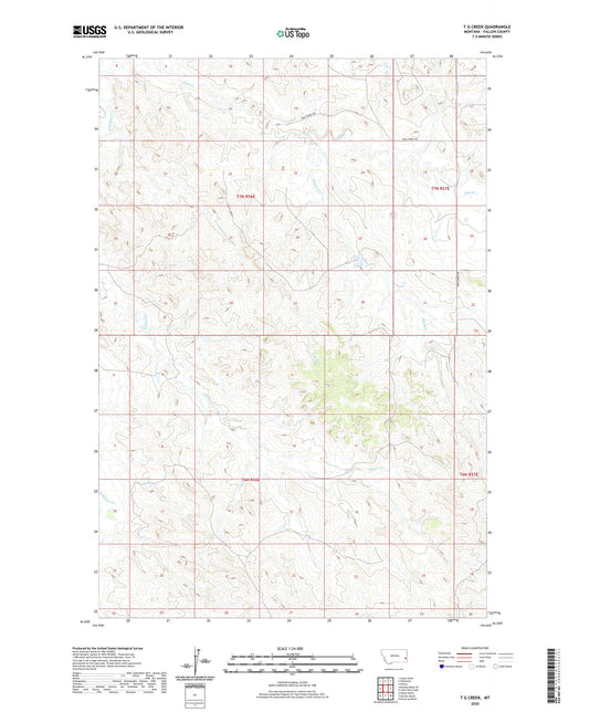 T G Creek Montana US Topo Map Image