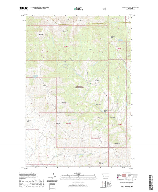 Table Mountain Montana US Topo Map Image