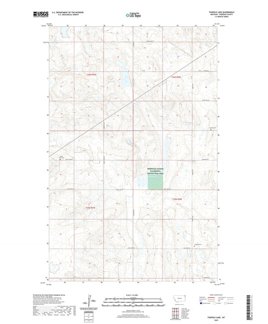 Tadpole Lake Montana US Topo Map Image