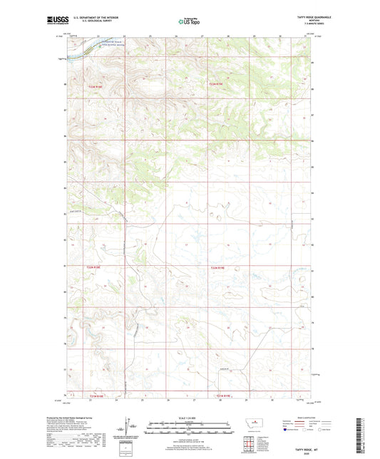 Taffy Ridge Montana US Topo Map Image