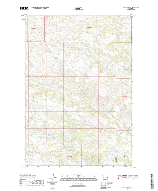 Taintor Desert Montana US Topo Map Image
