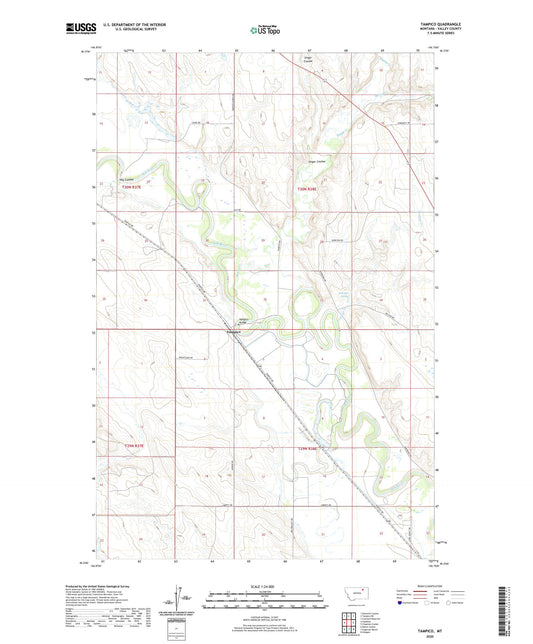 Tampico Montana US Topo Map Image