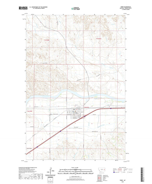 Terry Montana US Topo Map Image