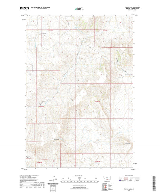 The Big Slide Montana US Topo Map Image