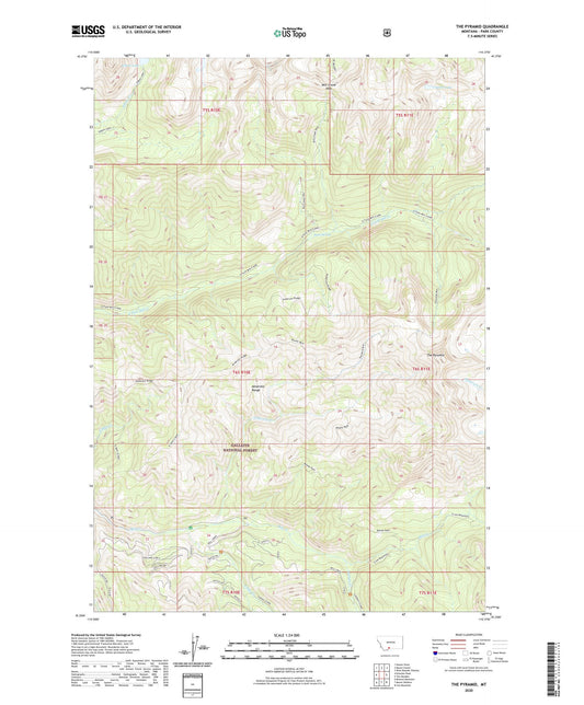 The Pyramid Montana US Topo Map Image