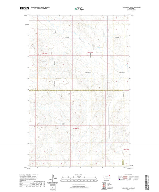 Thornwood Ranch Montana US Topo Map Image