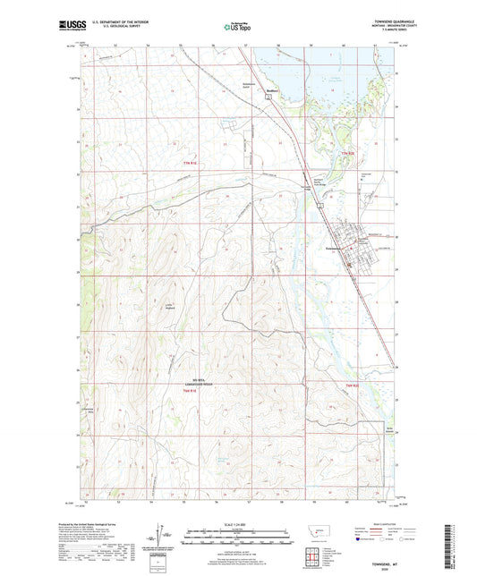 Townsend Montana US Topo Map Image