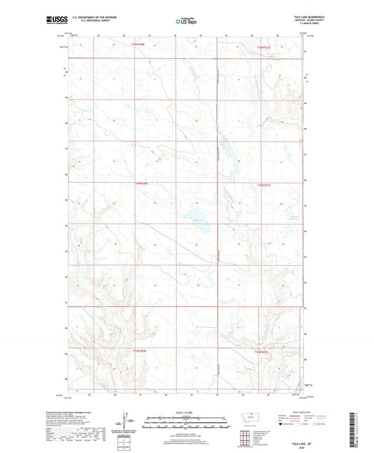 Tule Lake Montana US Topo Map Image