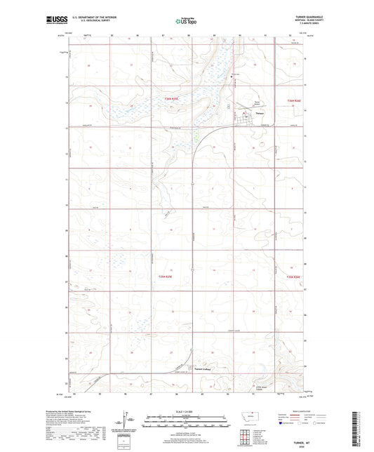 Turner Montana US Topo Map Image