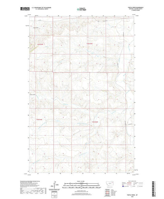 Turtle Creek Montana US Topo Map Image