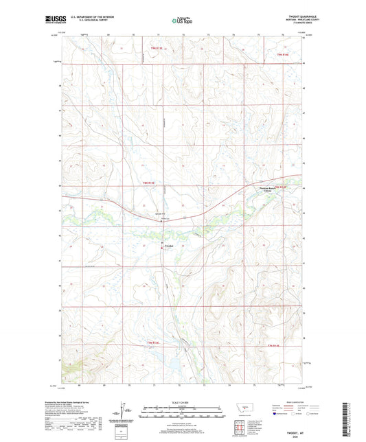 Twodot Montana US Topo Map Image