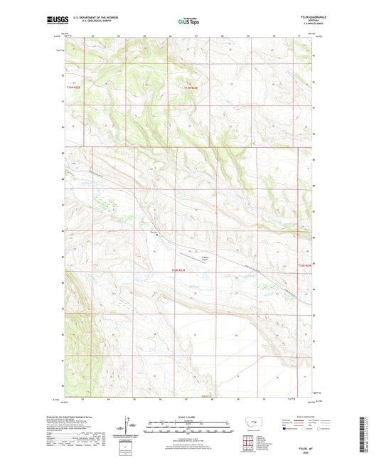 Tyler Montana US Topo Map Image