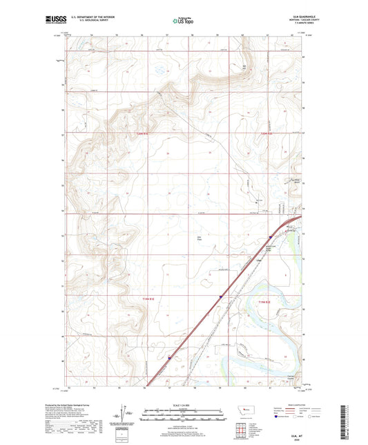 Ulm Montana US Topo Map Image