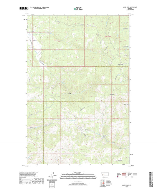 Union Peak Montana US Topo Map Image
