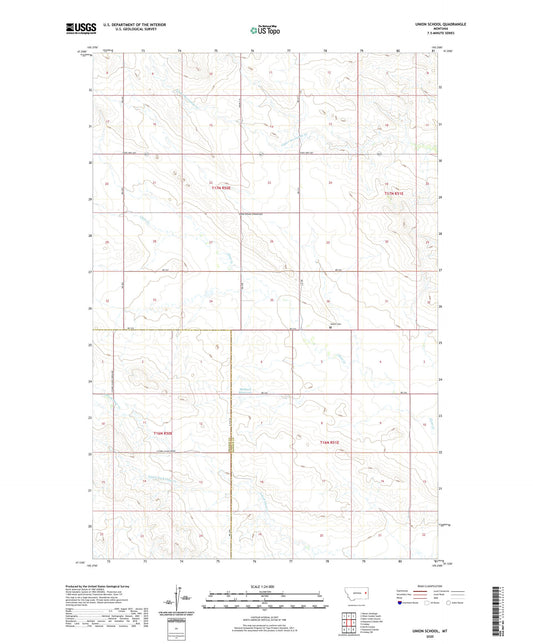 Union School Montana US Topo Map Image