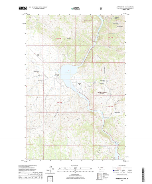Upper Holter Lake Montana US Topo Map Image