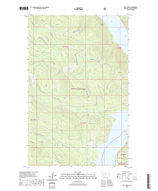 Ural Creek Montana US Topo Map Image
