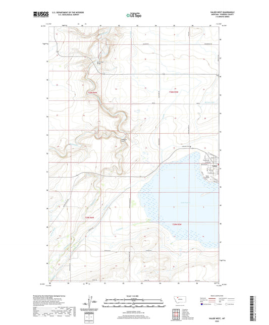 Valier West Montana US Topo Map Image