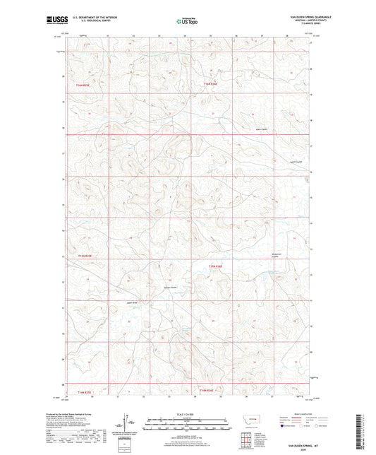Van Dusen Spring Montana US Topo Map Image