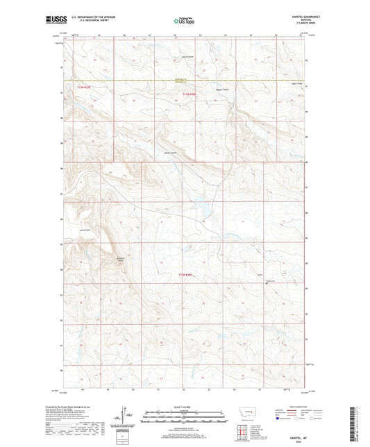 Vanstel Montana US Topo Map Image
