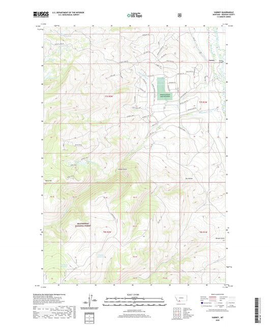 Varney Montana US Topo Map Image