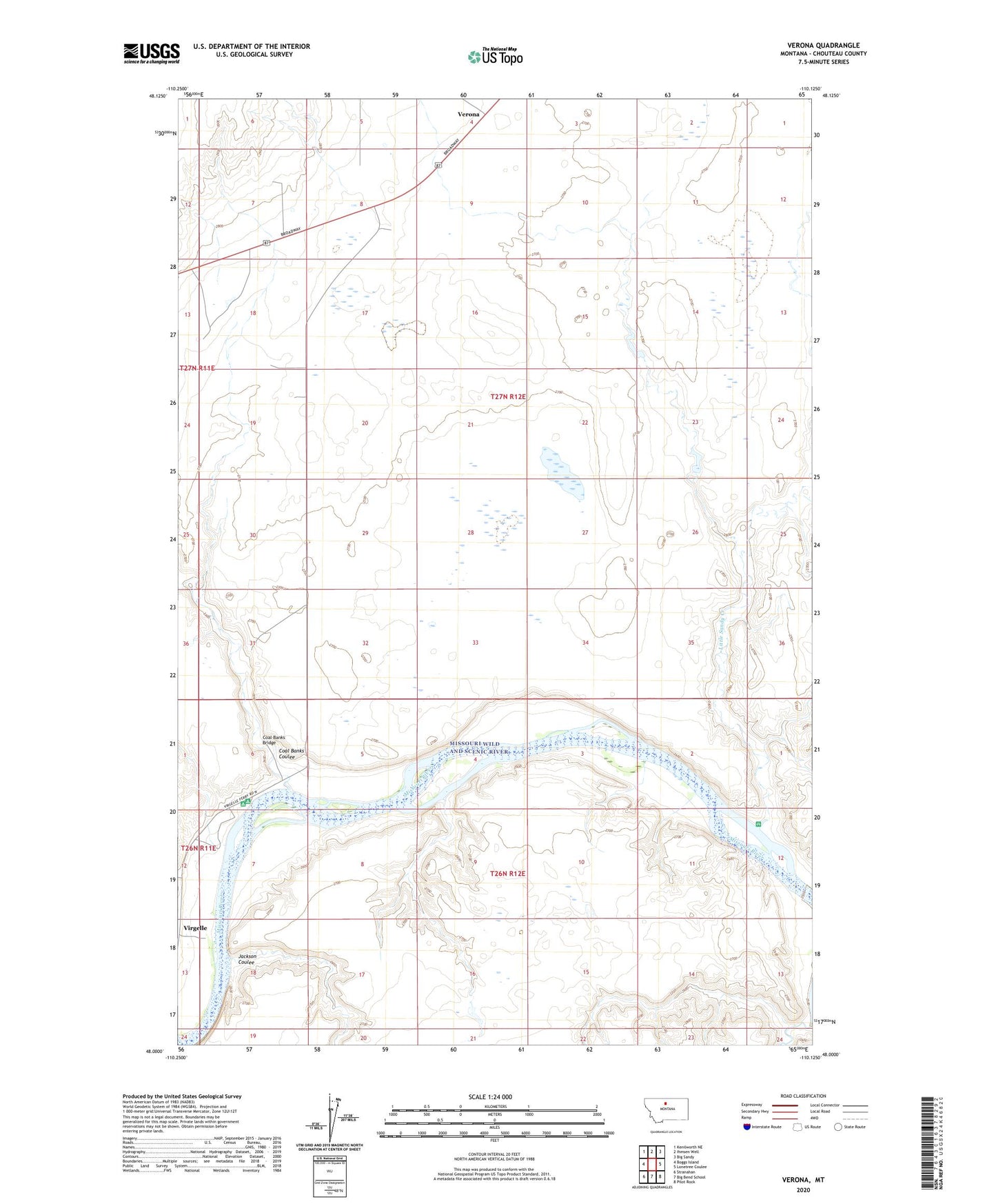Verona Montana US Topo Map Image