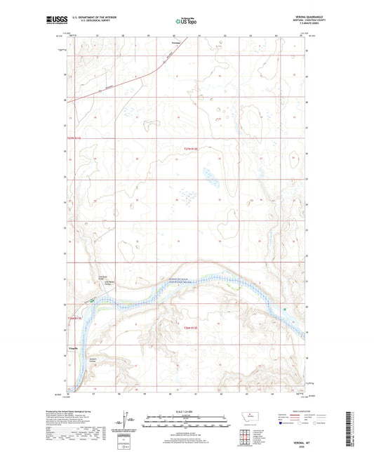 Verona Montana US Topo Map Image