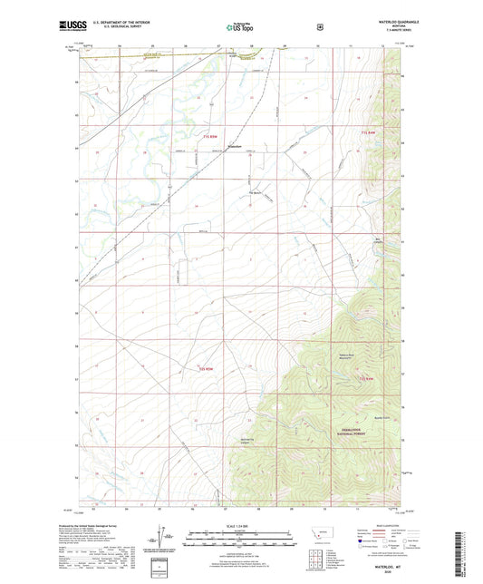 Waterloo Montana US Topo Map Image