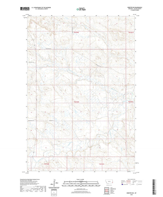 Webster NW Montana US Topo Map Image