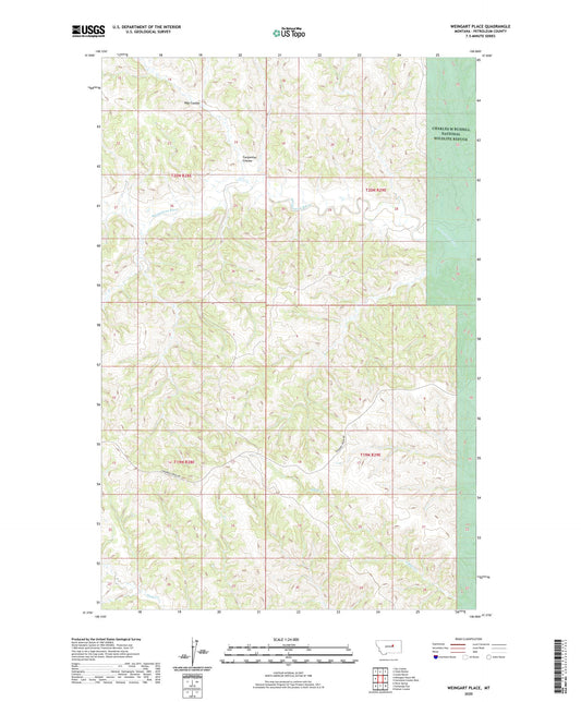 Weingart Place Montana US Topo Map Image