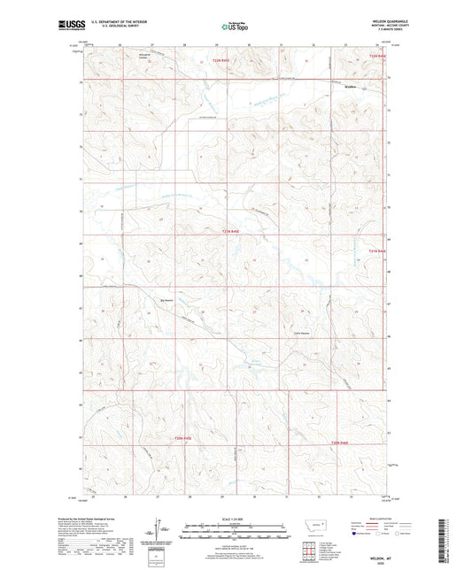 Weldon Montana US Topo Map Image
